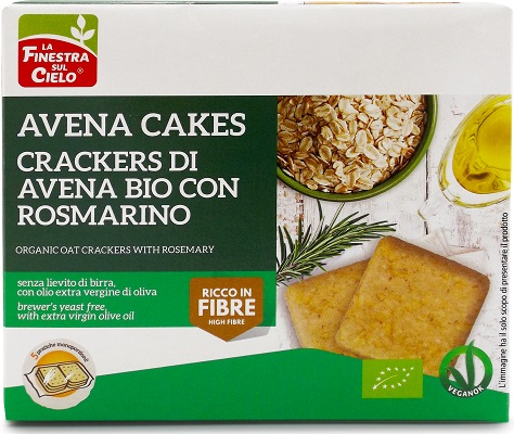 FSC AVENACAKES CRACKERS DI AVENA CON ROSMARINO BIO VEGAN SENZA LIEVITO DI BIRRA CON OLIO EXTRAVERGINE DI OLIVA 250 G - Farmacia Dott. Pasquale Russo