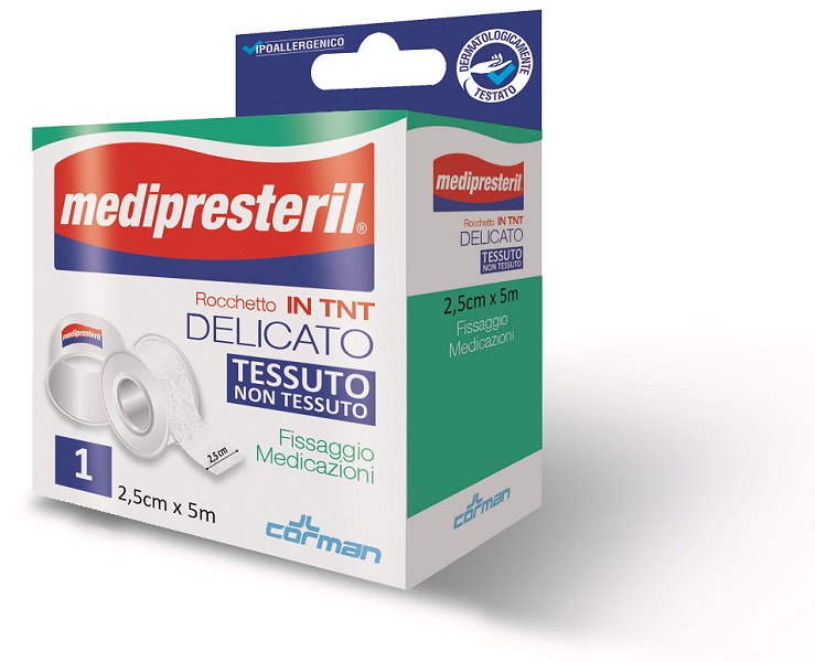CEROTTO IN ROCCHETTO TESSUTO NON TESSUTO MEDIPRESTERIL 5X250CM - Farmacia Dott. Pasquale Russo