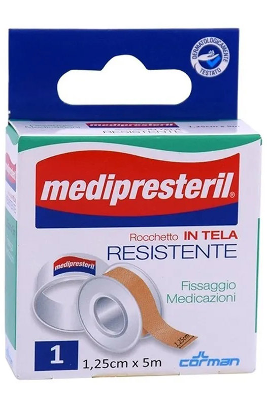CEROTTO IN ROCCHETTO MEDIPRESTERIL IN TELA RESISTENTE M5X1,25CM - Farmacia Dott. Pasquale Russo