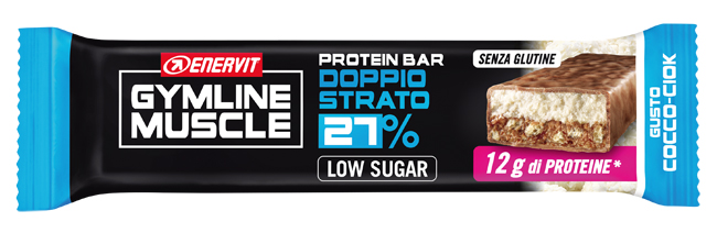 ENERVIT GYMLINE MUSCLE PROTEIN BAR 27% DOPPIO STRATO COCCO-CIOK 1 PEZZO - Farmacia Dott. Pasquale Russo