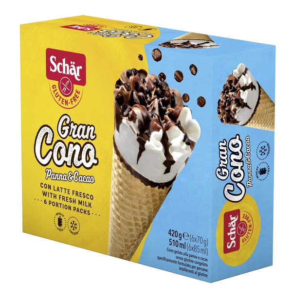 SCHAR SURGELATI GRAN CONO PANNA&CACAO CON LATTE FRESCO 6 PEZZI DA 70 G - Farmacia Dott. Pasquale Russo