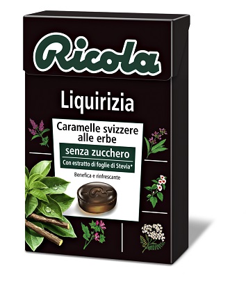 RICOLA LIQUIRIZIA SENZA ZUCCHERO 50 G - Farmacia Dott. Pasquale Russo