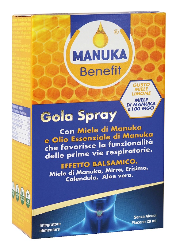 MANUKA BENEFIT GOLA SPRAY 20 ML - Farmacia Dott. Pasquale Russo