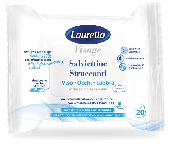 LAURELLA VISAGE SALVIETTINA STRUCCANTE 20 PEZZI - Farmacia Dott. Pasquale Russo