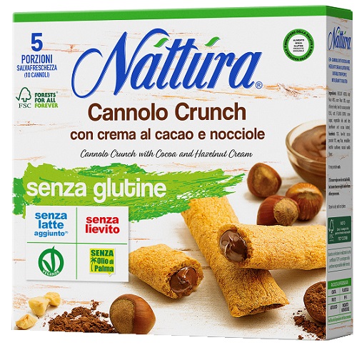 NATTURA CANNOLO CRUNCH CON CACAO E NOCCIOLE 24 PEZZI DA 25 G - Farmacia Dott. Pasquale Russo