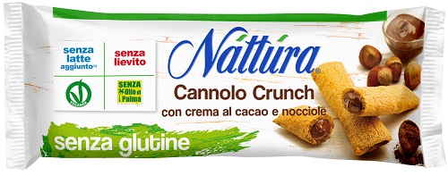 NATTURA CANNOLO CRUNCH CACAO E NOCCIOLE 5 PEZZI DA 25 G - Farmacia Dott. Pasquale Russo