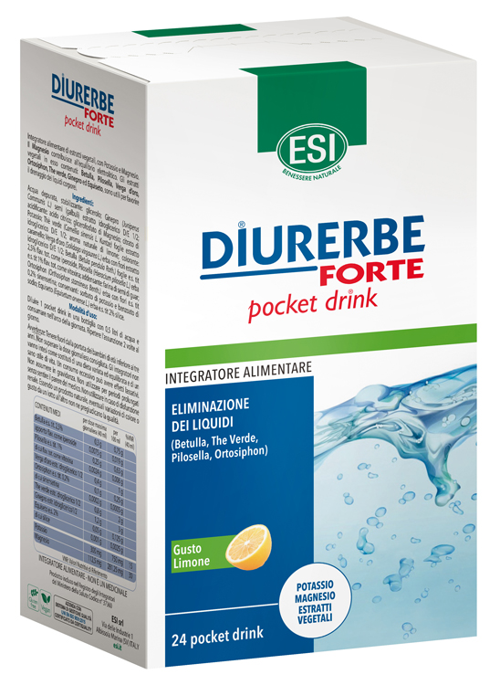 ESI DIURERBE FORTE POCKET DRINK LIMONE 24 X 20 ML - Farmacia Dott. Pasquale Russo