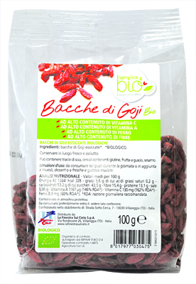 FSC SEMPLICE&BIO BACCHE DI GOJI BIO AD ALTO CONTENUTO DI FIBRA 100 G - Farmacia Dott. Pasquale Russo