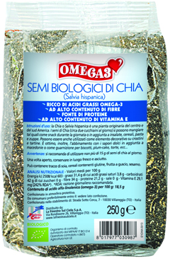 FSC OMEGA 3 SEMI DI CHIA BIO AD ALTO CONTENUTO DI FIBRA 250 G - Farmacia Dott. Pasquale Russo