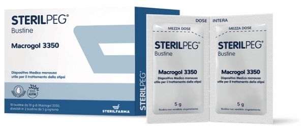 STERILPEG MACROGOL 3350 10 BUSTINE BIPARTITE 10 G - Farmacia Dott. Pasquale Russo