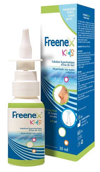 FREENEX IPERTONICO KIDS SPRAY NASALE CON ACQUA DI MARE 30 ML - Farmacia Dott. Pasquale Russo