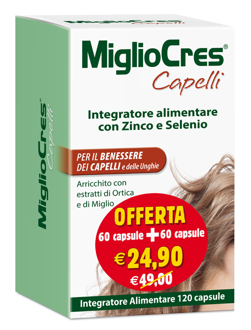 MIGLIOCRES 60+60 CAPSULE 60 G PROMOZIONE - Farmacia Dott. Pasquale Russo