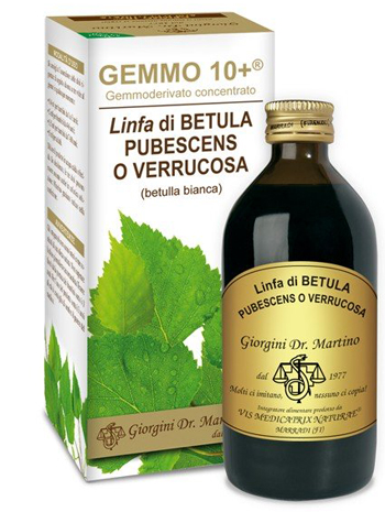 GEMMO 10+ BETULLA B LINFA 200 ML LIQUIDO ANALCOLICO - Farmacia Dott. Pasquale Russo