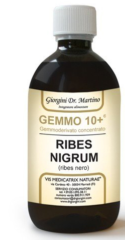 GEMMO 10+ RIBES NERO 500 ML LIQUIDO ANALCOLICO - Farmacia Dott. Pasquale Russo