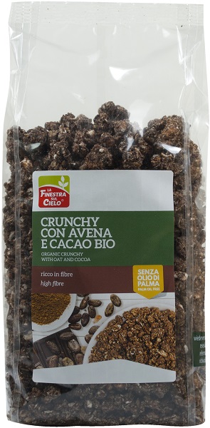 FSC CRUNCHY CON AVENA E CACAO BIO AD ALTO CONTENUTO DI FIBRE CON OLIO DI GIRASOLE SENZA OLIO DI PALMA 375 G - Farmacia Dott. Pasquale Russo
