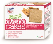 FSC SWEET AVENA CAKES BISCOTTI DI AVENA ALLA CANNELLA BIO SENZA LIEVITO DI BIRRA SENZA LATTE CON OLIO DI GIRASOLE SENZ AOLIO DI PALMA 250 G - Farmacia Dott. Pasquale Russo