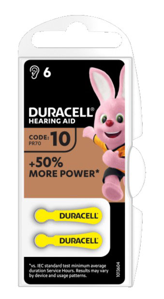 DURACELL ACTIVAIR HEARING AID EASY TAB 10 GIALLO BATTERIA PER APPARECCHIO ACUSTICO 6 PEZZI - Farmacia Dott. Pasquale Russo