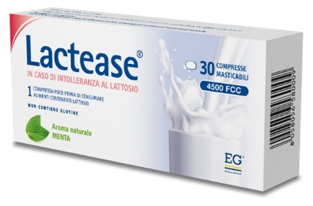 LACTEASE 4500 FCC AROMA MENTA 30 COMPRESSE MASTICABILI - Farmacia Dott. Pasquale Russo