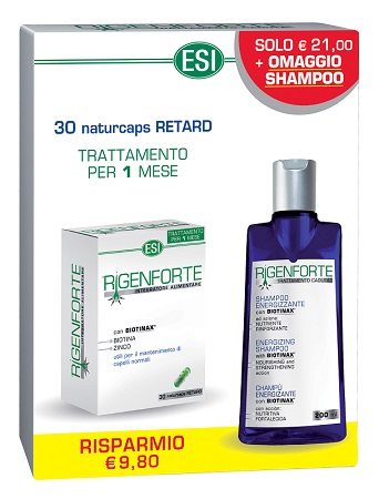 ESI KIT RIGENFORTE CAPSULE 30 NATURCAPS + FLACONE SHAMPOO 200 ML OMAGGIO - Farmacia Dott. Pasquale Russo