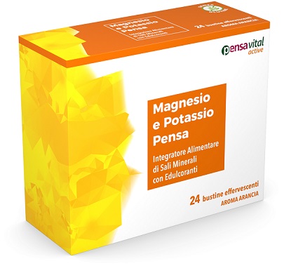 MAGNESIO E POTASSIO ARANCIA PENSA 24 BUSTINE EFFERVESCENTI - Farmacia Dott. Pasquale Russo