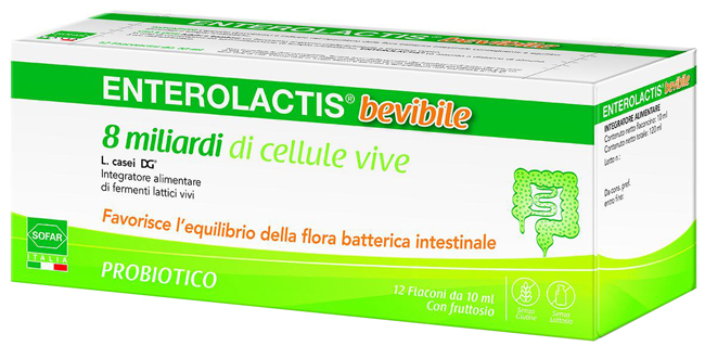 ENTEROLACTIS BEVIBILE 12 FLACONCINI DA 10 ML SOFAR - Farmacia Dott. Pasquale Russo
