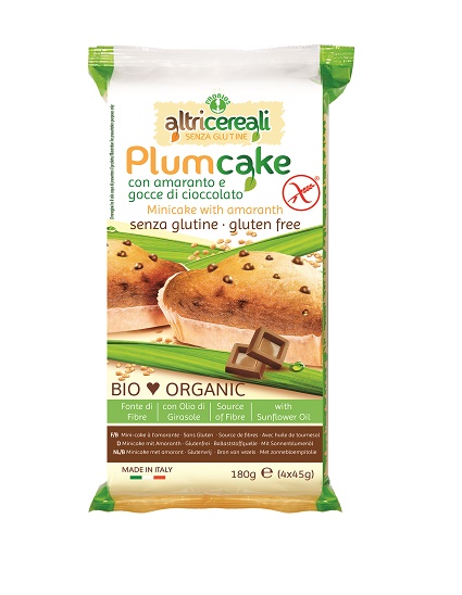 ALTRICEREALI PLUMCAKE DI AMARANTO CON GOCCE DI CIOCCOLATO 4 X 45 G - Farmacia Dott. Pasquale Russo