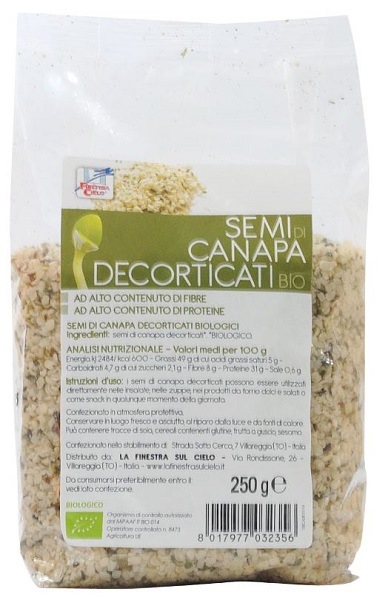 FSC SEMI DI CANAPA DECORTICATI BIO AD ALTO CONTENUTO DI FIBRA 250 G - Farmacia Dott. Pasquale Russo