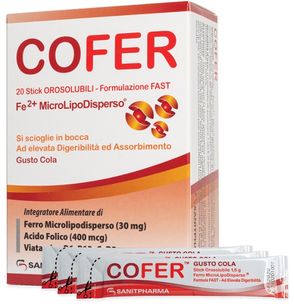 COFER 20 STICK OROSOLUBILI DA 1,6 G GUSTO COLA - Farmacia Dott. Pasquale Russo