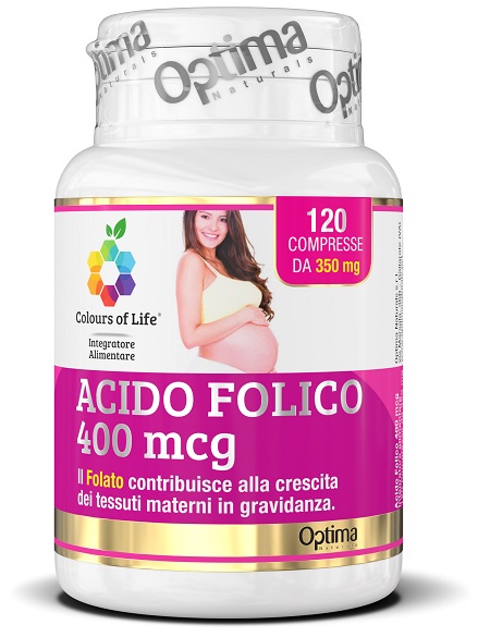 COLOURS OF LIFE ACIDO FOLICO 400 MCG 120 COMPRESSE 350 MG - Farmacia Dott. Pasquale Russo