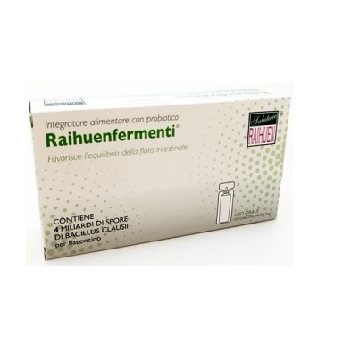 RAIHUEN RAIHUENFERMENTI PROBIOTICI DI BACILLUS CLAUSII 20 FIALE MONODOSE DA 5 ML - Farmacia Dott. Pasquale Russo