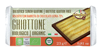 GHIOTTONE BISCOTTO ACCOPPIATO CON CIOCCOLATO EXTRAFONDENTE AL 72% 23 G - Farmacia Dott. Pasquale Russo