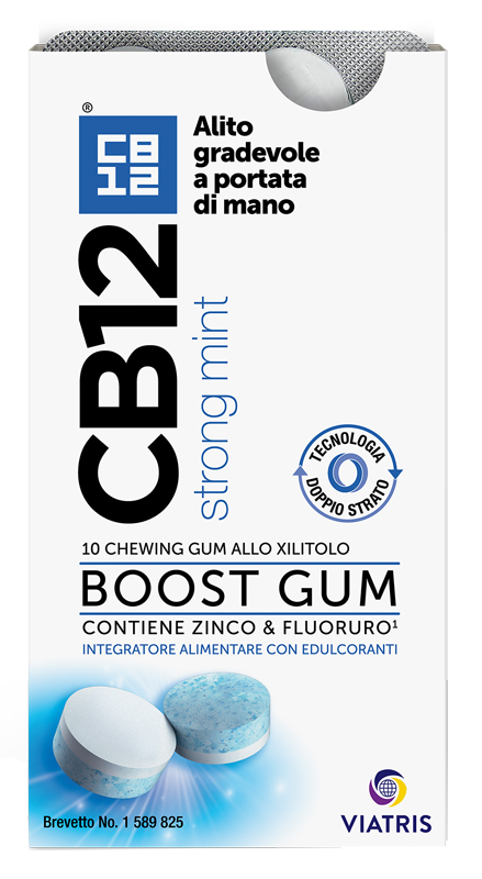 CB12 BOOST 10 CHEWING-GUM ZINCO E FLUORURO NEW FORMULATION - Farmacia Dott. Pasquale Russo