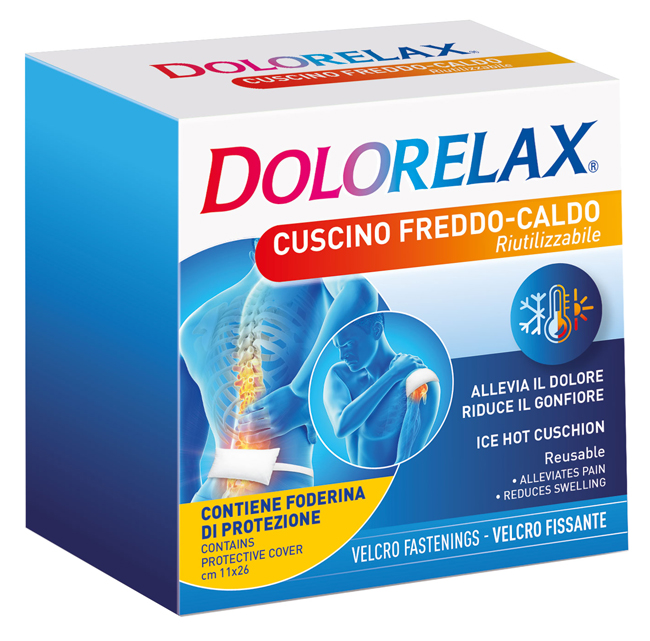 DOLORELAX ICE HOT CUSCINO RIUTILIZZABILE CON VELCRO FISSANTE 11X26 CM - Farmacia Dott. Pasquale Russo