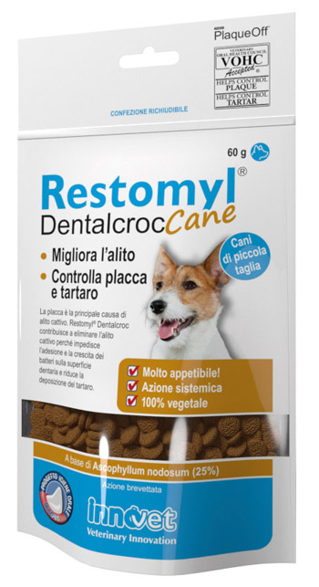 RESTOMYL DENTALCROC CANI PICCOLA TAGLIA BUSTA 60 G - Farmacia Dott. Pasquale Russo