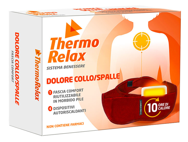 THERMORELAX FASCIA DOLORE COLLO SPALLE FASCIA+4 DISPOSITIVI AUTORISCALDANTI - Farmacia Dott. Pasquale Russo