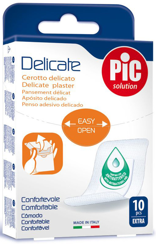 CEROTTO PIC DELICATE EXTRA ANTIBATTERICO 10 PEZZI - Farmacia Dott. Pasquale Russo