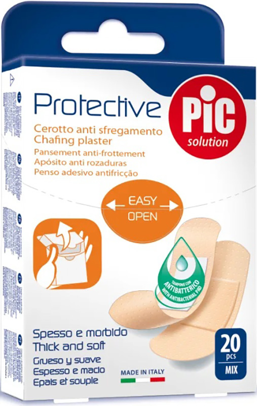 CEROTTO PIC PROTECTIVE MIX ANTIBATTERICO ANTISFREGAMENTO CON TAMPONE 20 PEZZI - Farmacia Dott. Pasquale Russo