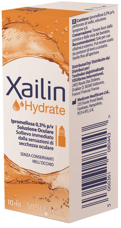 XAILIN HYDRATE GOCCE OCULARI IPROMELLOSA 0,3% FLACONE MULTIDOSE 10 ML - Farmacia Dott. Pasquale Russo