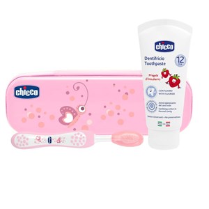 CHICCO SET DENTALE ROSA CON FLUORO - Farmacia Dott. Pasquale Russo