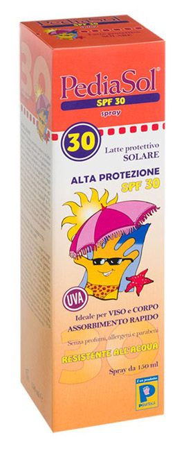 PEDIASOL SPF 30 LATTE SOLARE SPRAY 150 ML - Farmacia Dott. Pasquale Russo