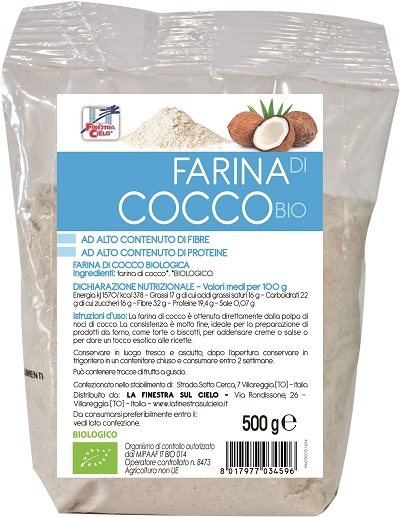 FSC FARINA DI COCCO BIO AD ALTO CONTENUTO DI FIBRA 500 G - Farmacia Dott. Pasquale Russo