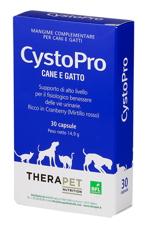 CYSTOPRO THERAPET 30 CAPSULE - Farmacia Dott. Pasquale Russo