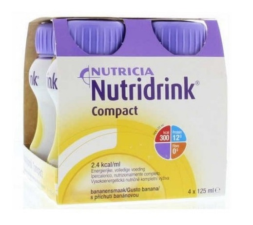 NUTRICIA NUTRIDRINK COMPACT GUSTO BANANA 4 BOTTIGLIE DA 125 ML - Farmacia Dott. Pasquale Russo
