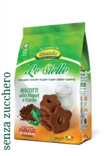 FARABELLA BISCOTTI LE STELLE ALLO YOGURT E CACAO SENZA ZUCCHERO 300 G - Farmacia Dott. Pasquale Russo
