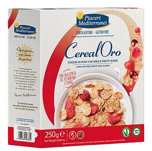 PIACERI MEDITERRANEI CEREALORO FIOCCHI DI RISO CON MAIS E FRUTTI ROSSI 250 G - Farmacia Dott. Pasquale Russo