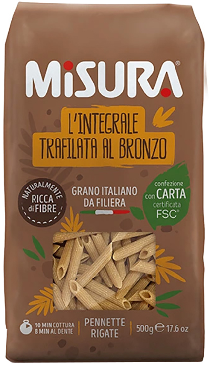 MISURA PENNETTE INTEGRALI CON GERME DI GRANO 500 G - Farmacia Dott. Pasquale Russo