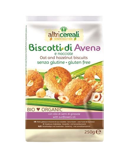 ALTRICEREALI BISCOTTI ALL'AVENA/NOCCIOLE BIO 250 G - Farmacia Dott. Pasquale Russo