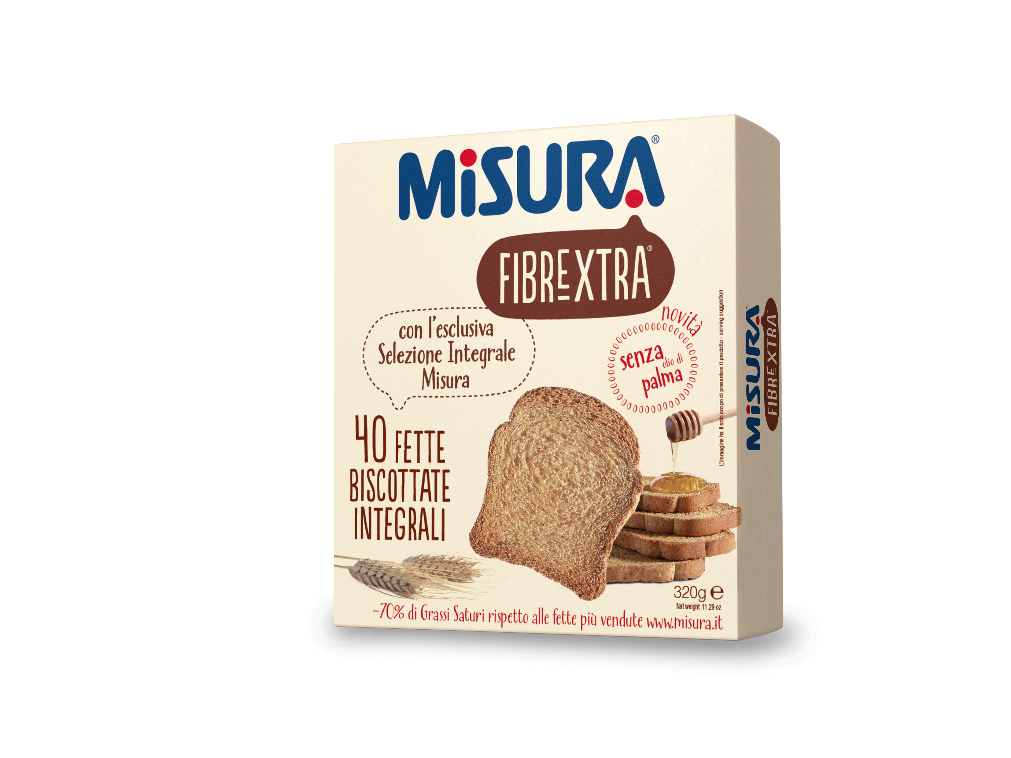 MISURA FETTE FIBRE EXTRA 100% INTEGRALI 320 G - Farmacia Dott. Pasquale Russo