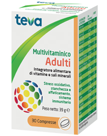 MULTIVITAMINICO ADULTI TEVA 30 COMPRESSE 30 G - Farmacia Dott. Pasquale Russo