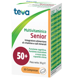 MULTIVITAMINICO SENIOR TEVA 30 COMPRESSE 39 G - Farmacia Dott. Pasquale Russo